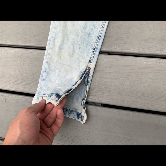 Hyper Denim Acid Washed Distressed Jeans - Picture 3 of 5